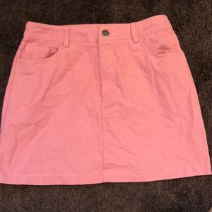 Pink Jean Skirt